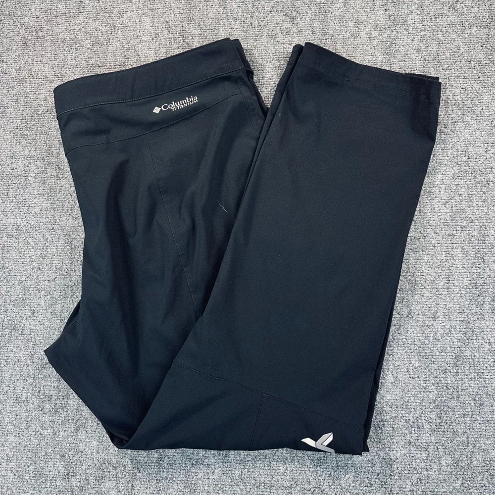 Columbia Men's 42x32 Black Titan Pass Pants Hiking Trekking Stretch Cinch Belt